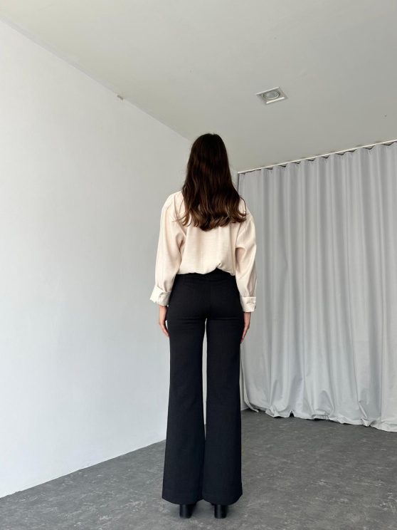 Aren Yün Efekt Pantolon (Siyah)