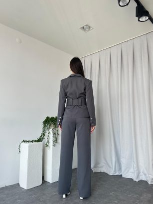 Kadın Füme Astrid Ceket Pantolon Takım