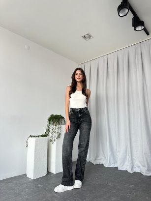 Kadın Sİyah Malibu Jean likralı