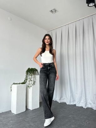 Kadın Sİyah Malibu Jean likralı