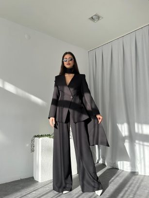 Kadın Amara Siyah Ceket-Pantolon Takım