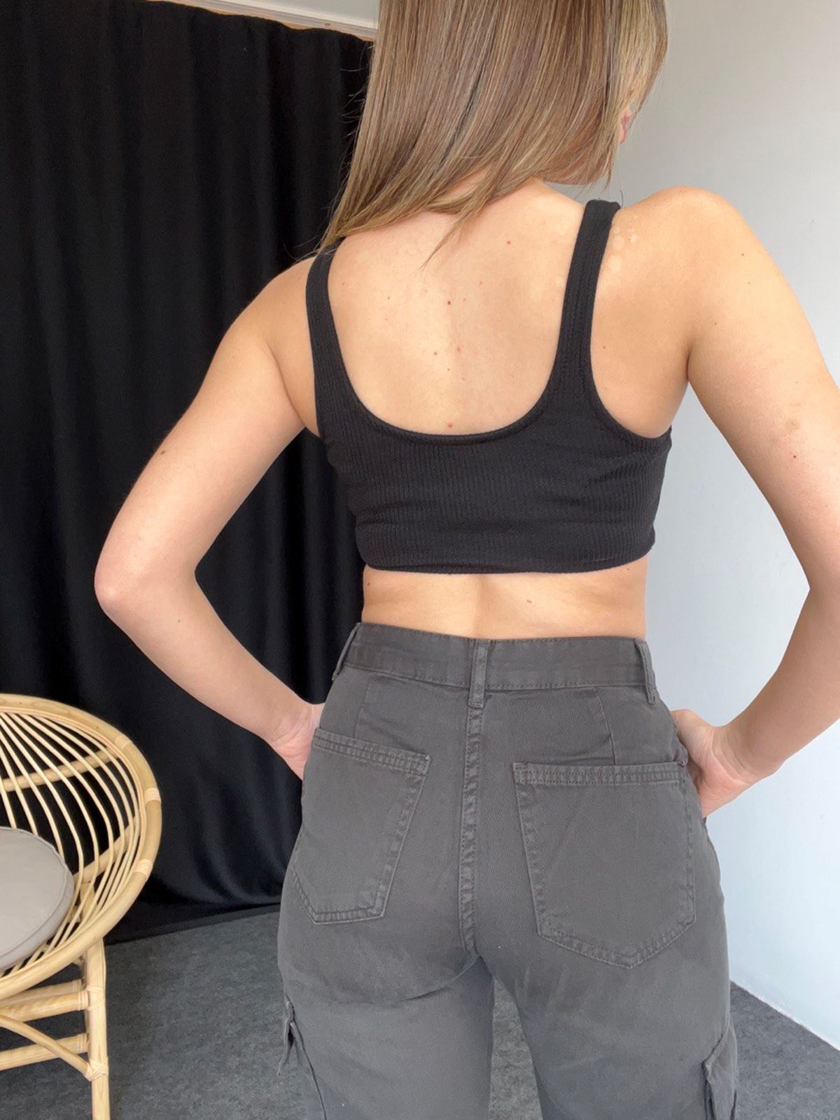 Orj Marka Siyah Crop - Görsel 2