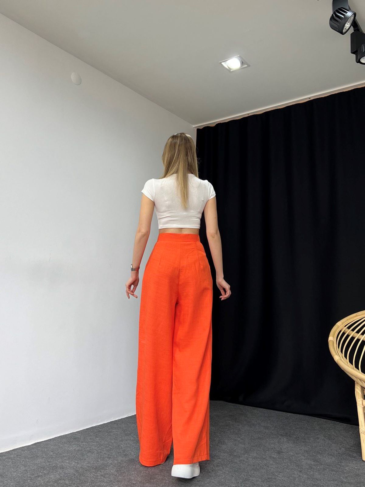 Orange Plazzo Pantolon - Görsel 4