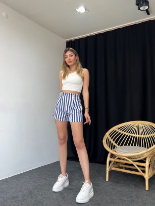 Orijinal Marka Keten Çizgili Şort