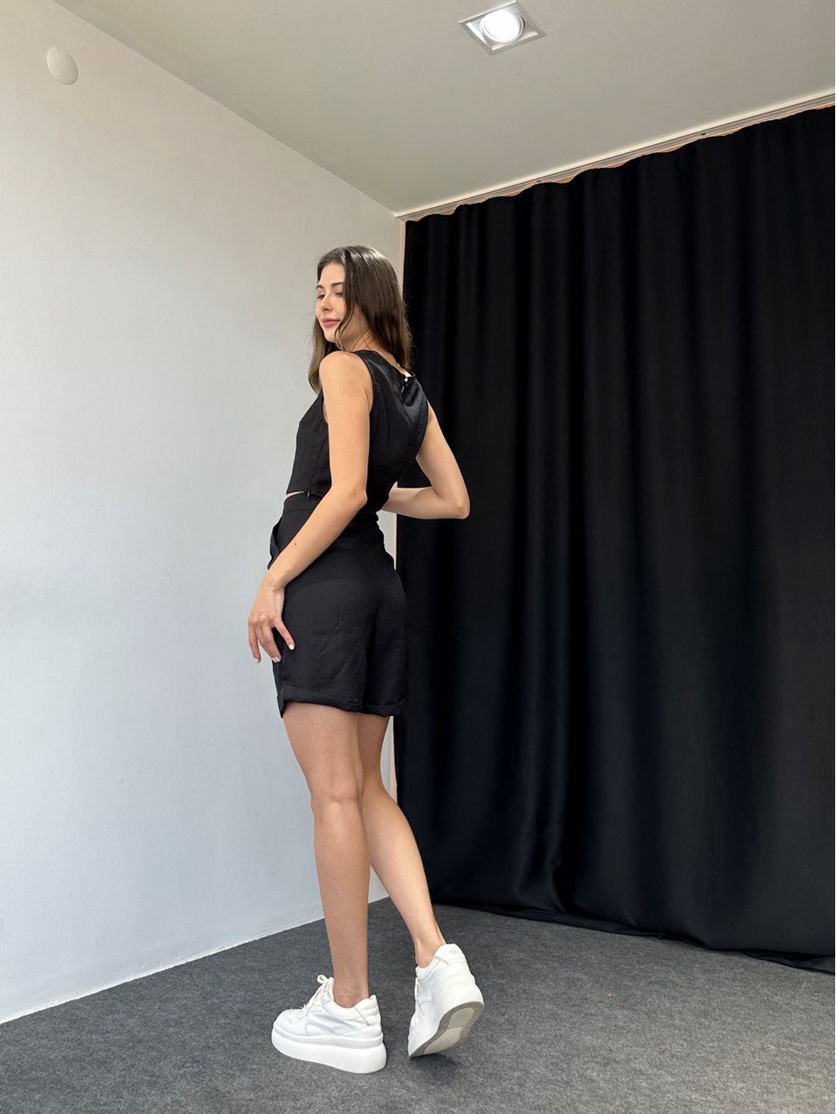Siyah Şortlu Takım - Görsel 6