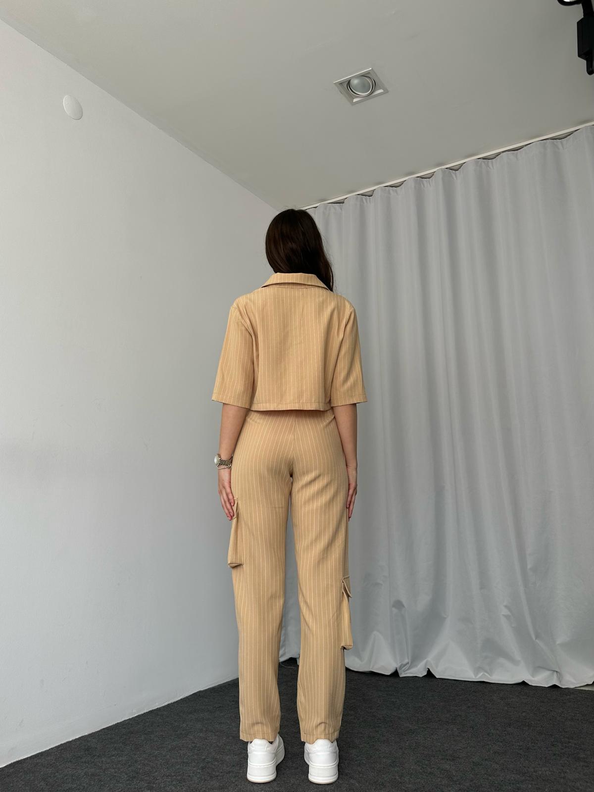 Cep Detaylı Pantalon-Gömlek Takım - Görsel 8