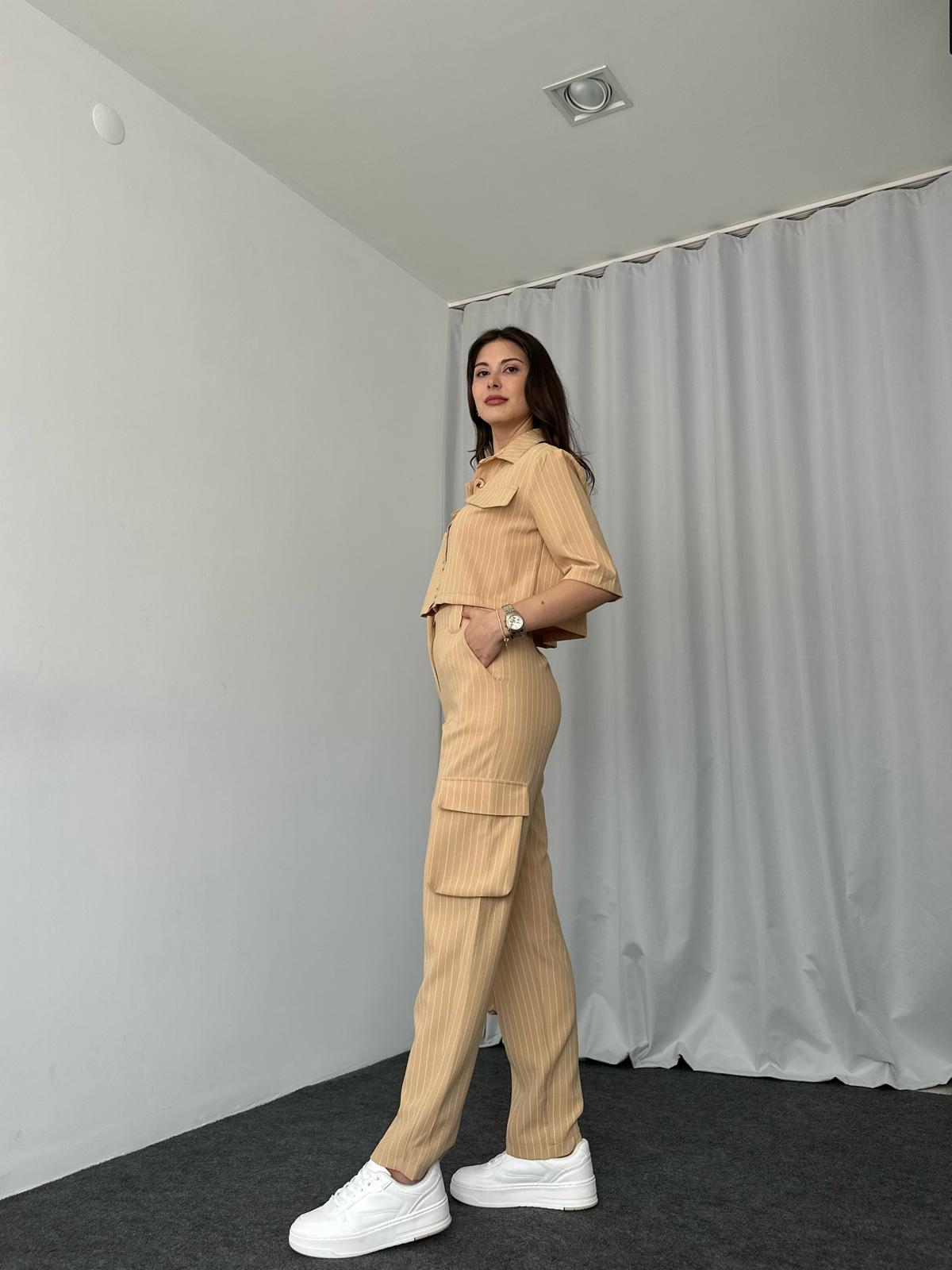 Cep Detaylı Pantalon-Gömlek Takım - Görsel 7