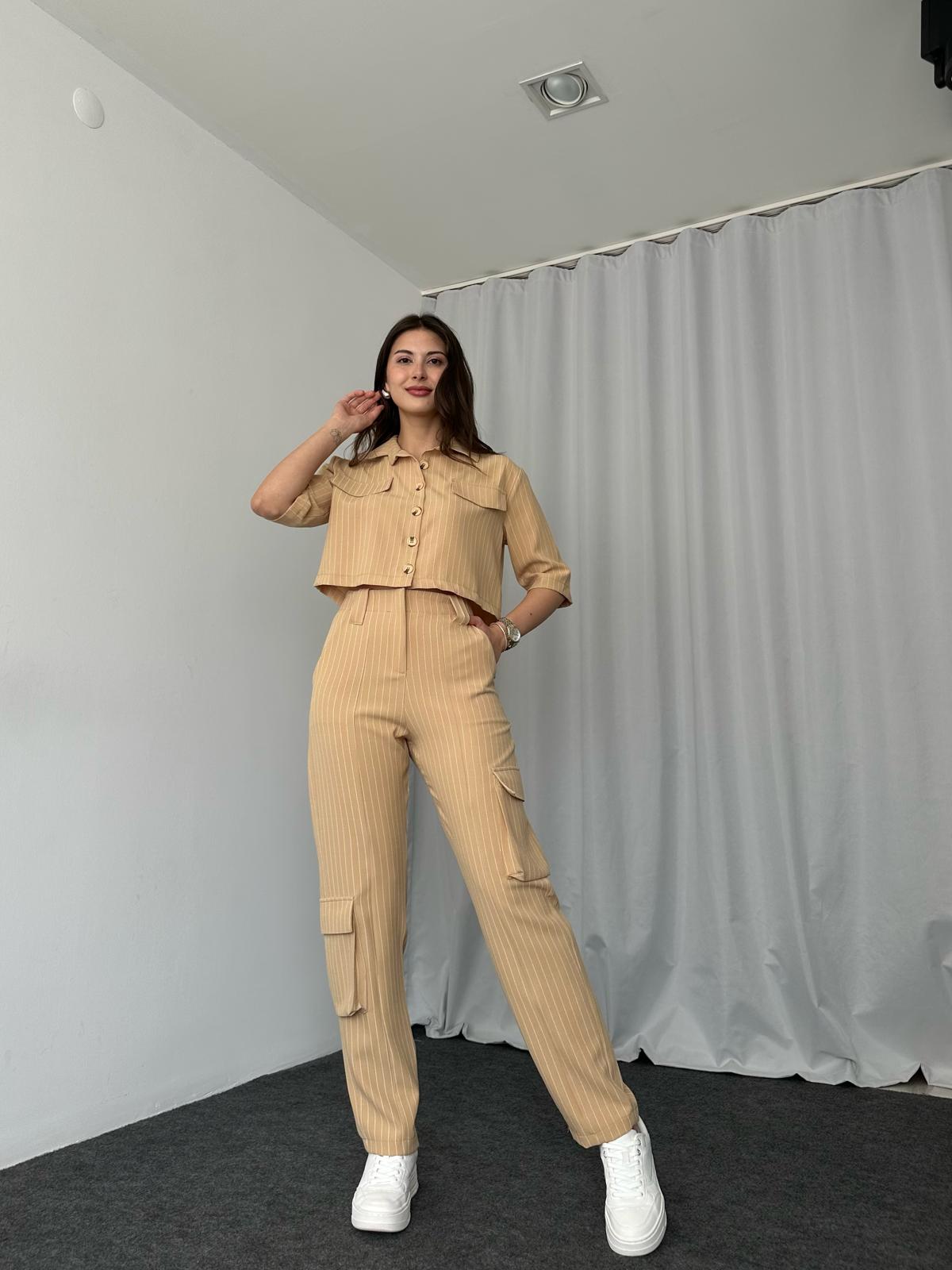 Cep Detaylı Pantalon-Gömlek Takım - Görsel 5