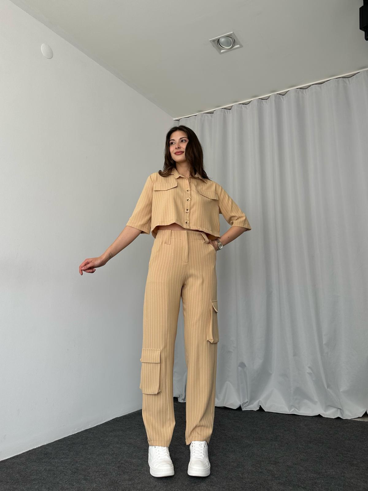 Cep Detaylı Pantalon-Gömlek Takım - Görsel 4