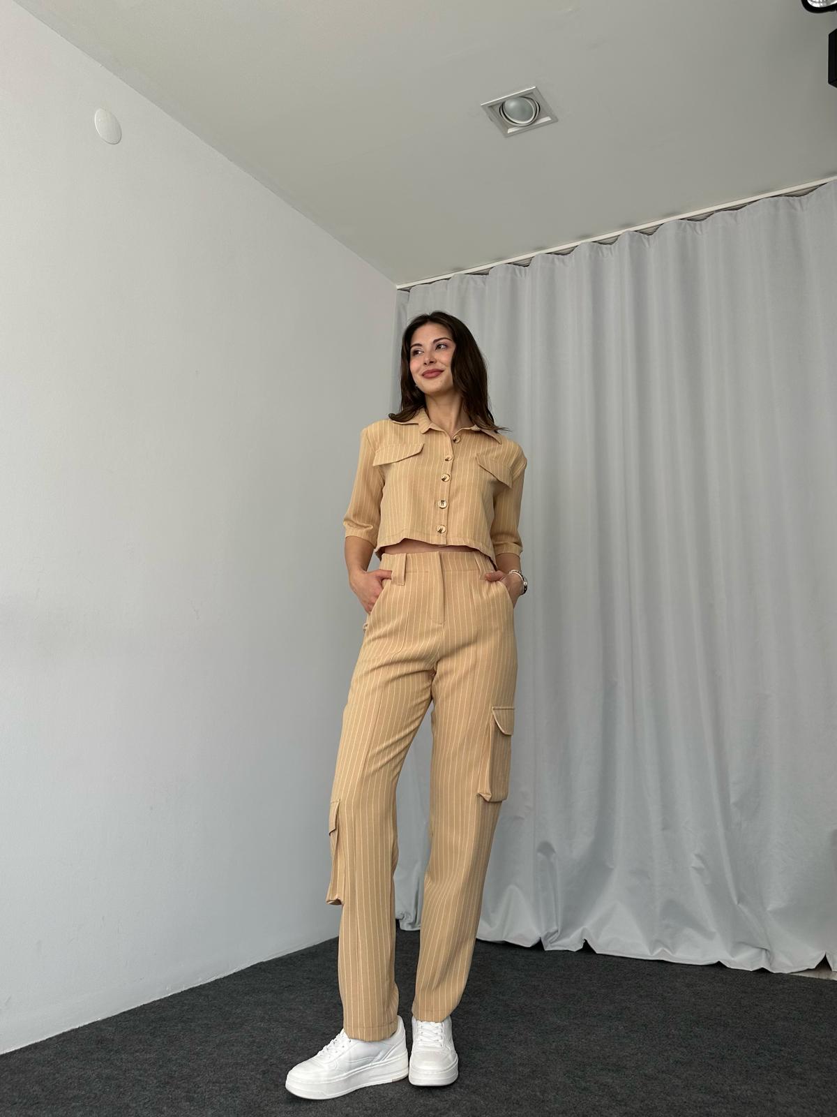 Cep Detaylı Pantalon-Gömlek Takım - Görsel 3