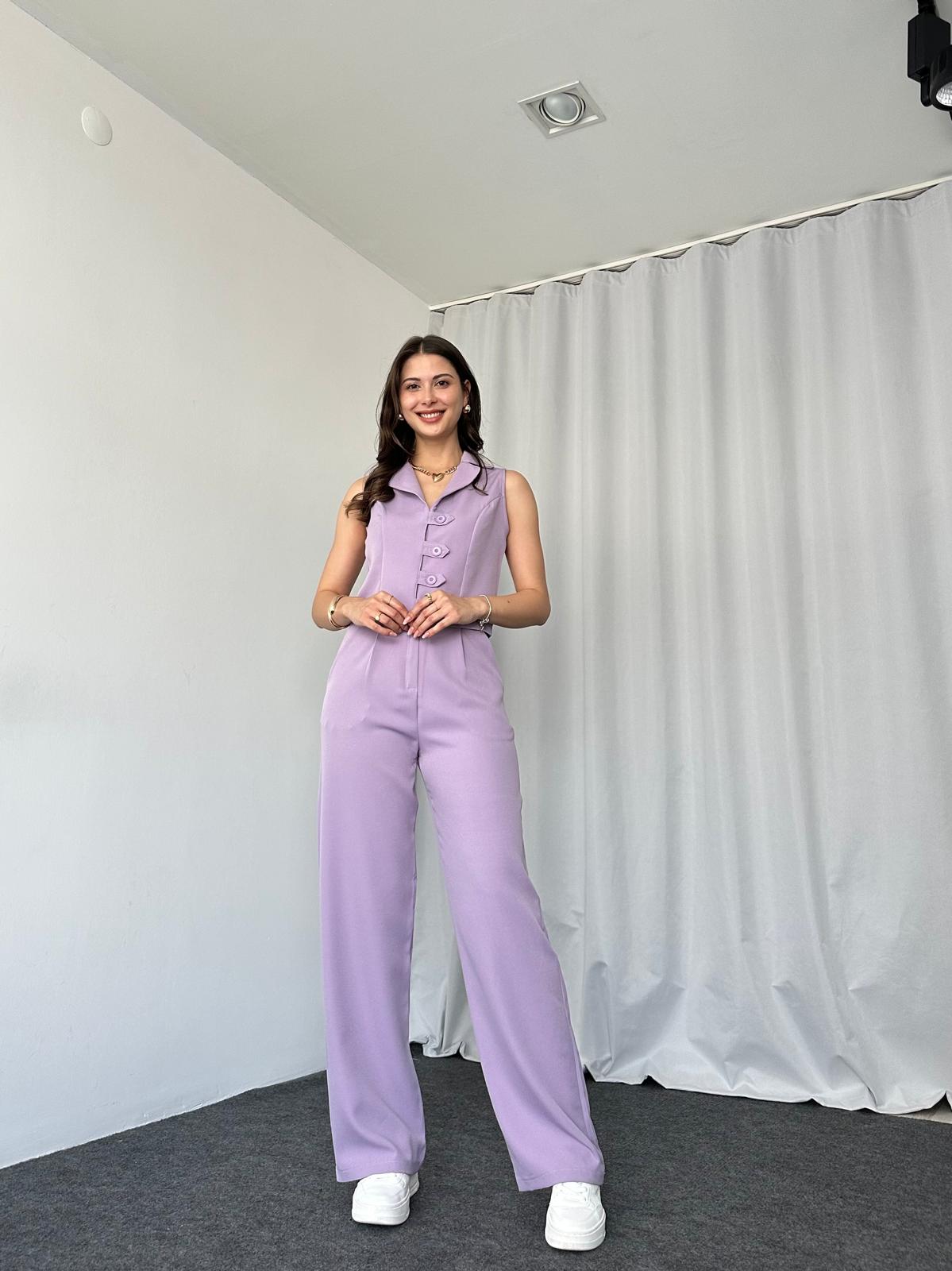 Rachel Yelek-Pantalon Takım (Lila) - Görsel 6