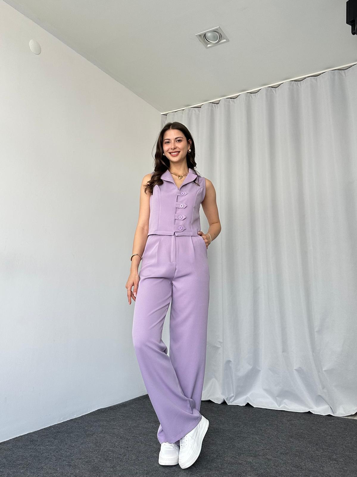 Rachel Yelek-Pantalon Takım (Lila) - Görsel 2