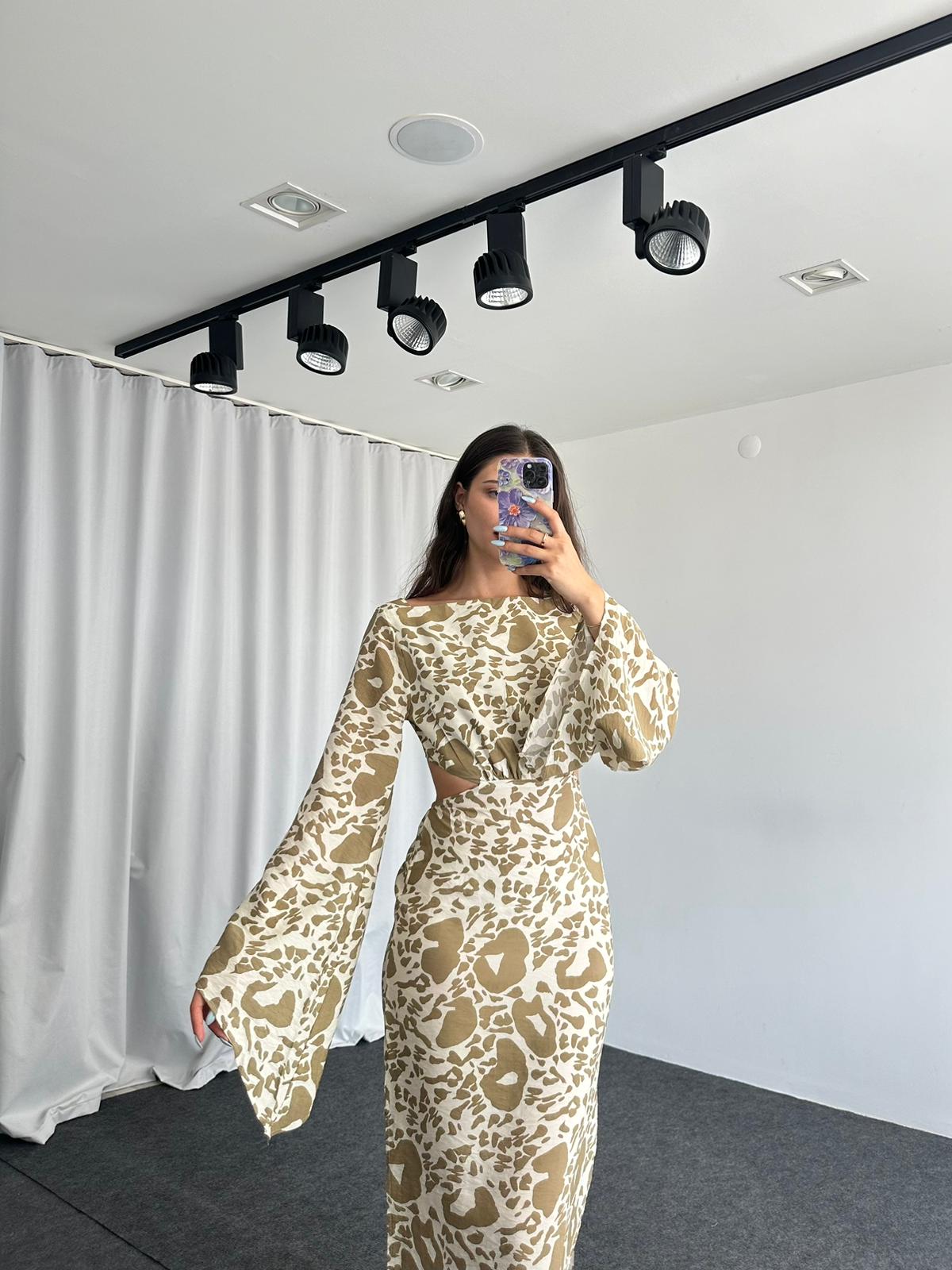 Mabel Elbise (Haki) - Görsel 2