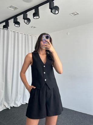 Emiliy Şort Takım (Siyah)