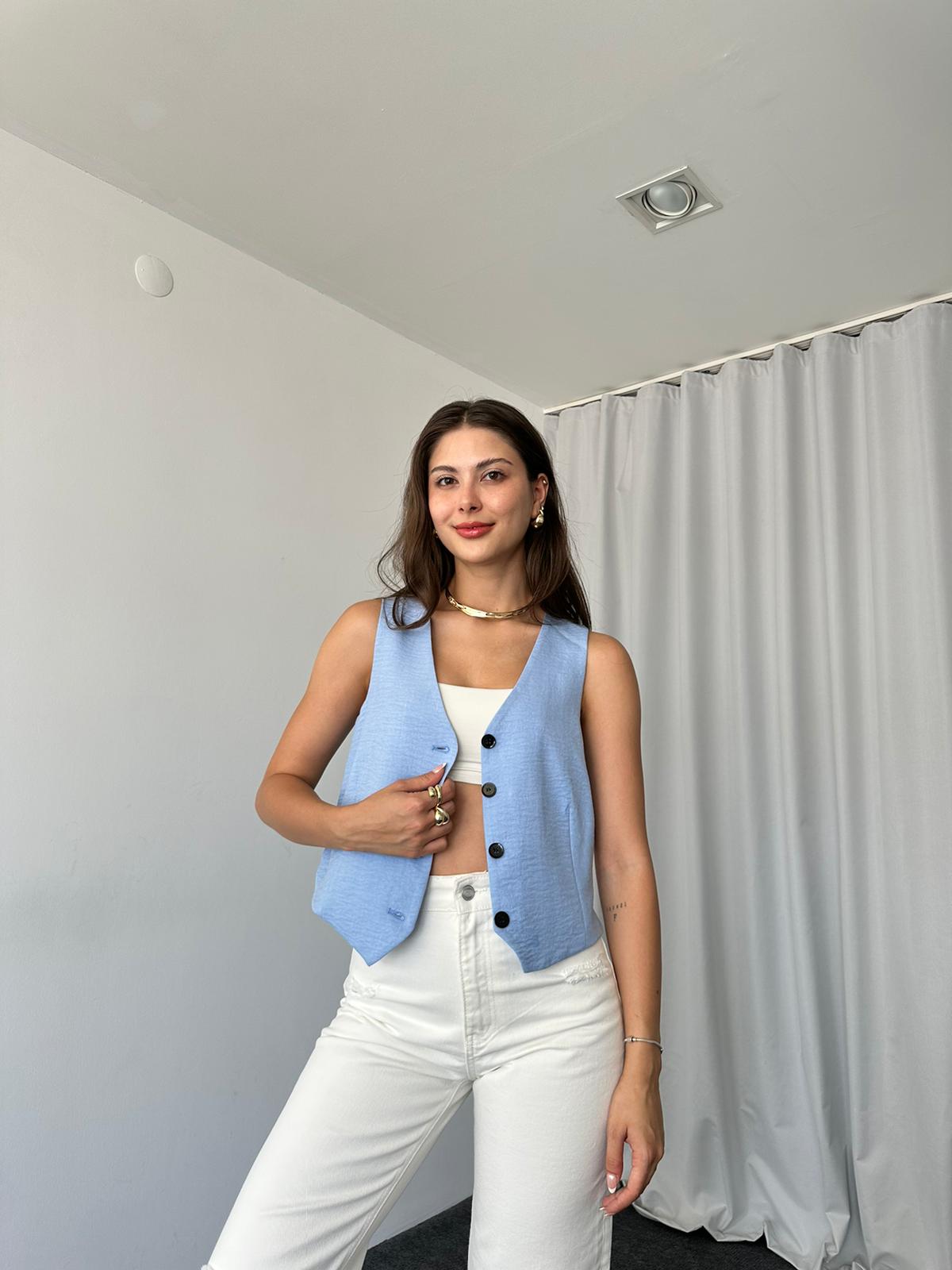 Bethany Yelek (Bebek Mavisi) - Görsel 3