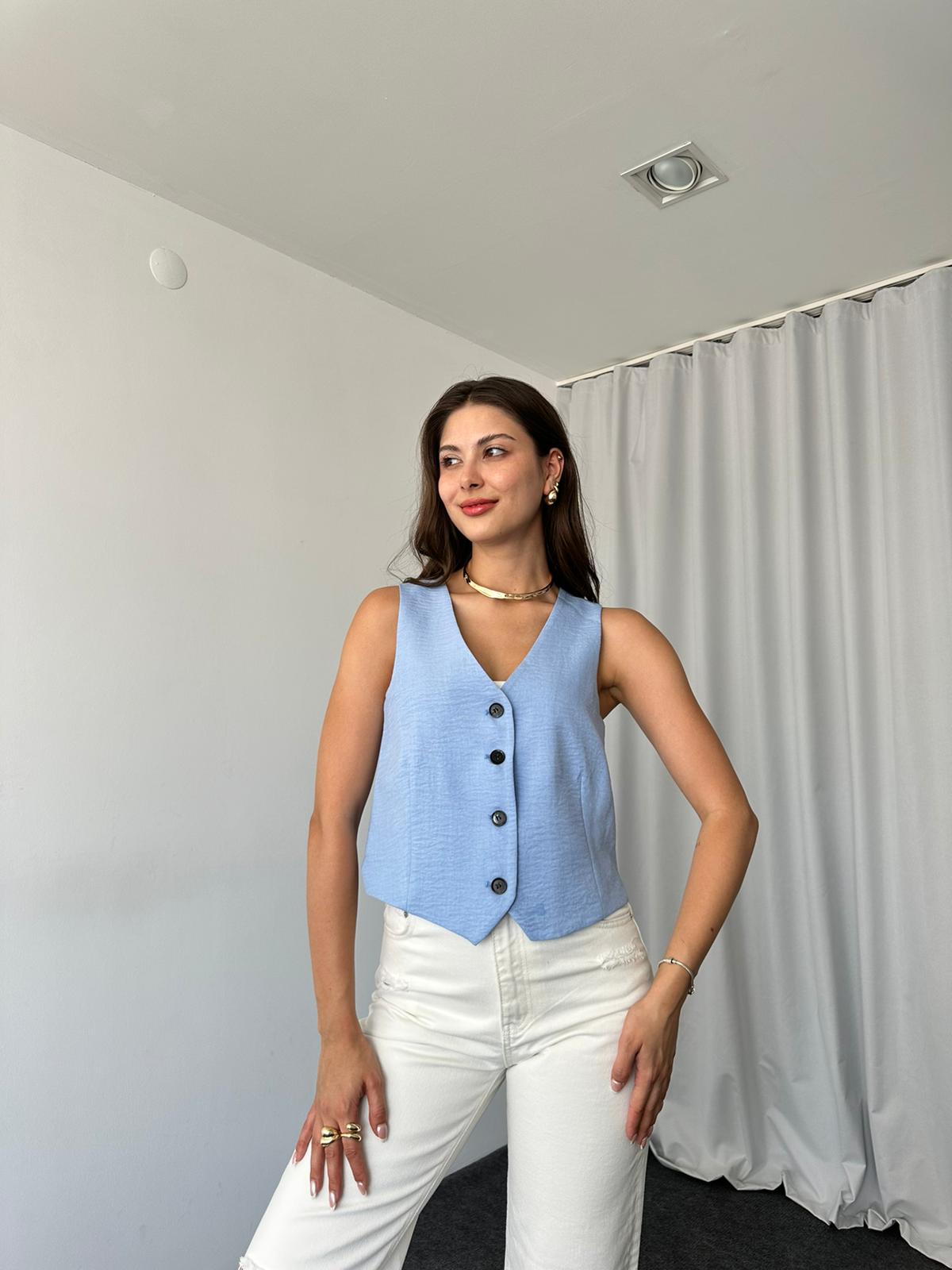 Bethany Yelek (Bebek Mavisi) - Görsel 5