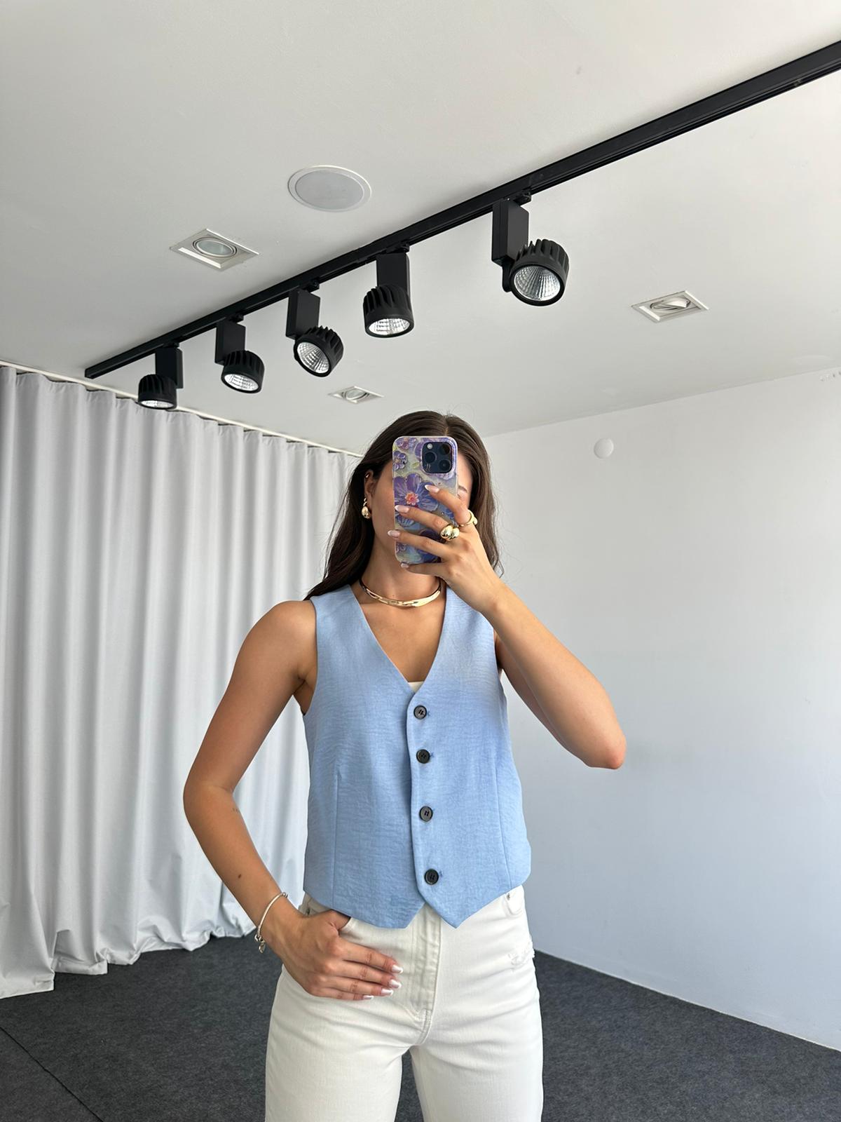 Bethany Yelek (Bebek Mavisi) - Görsel 7