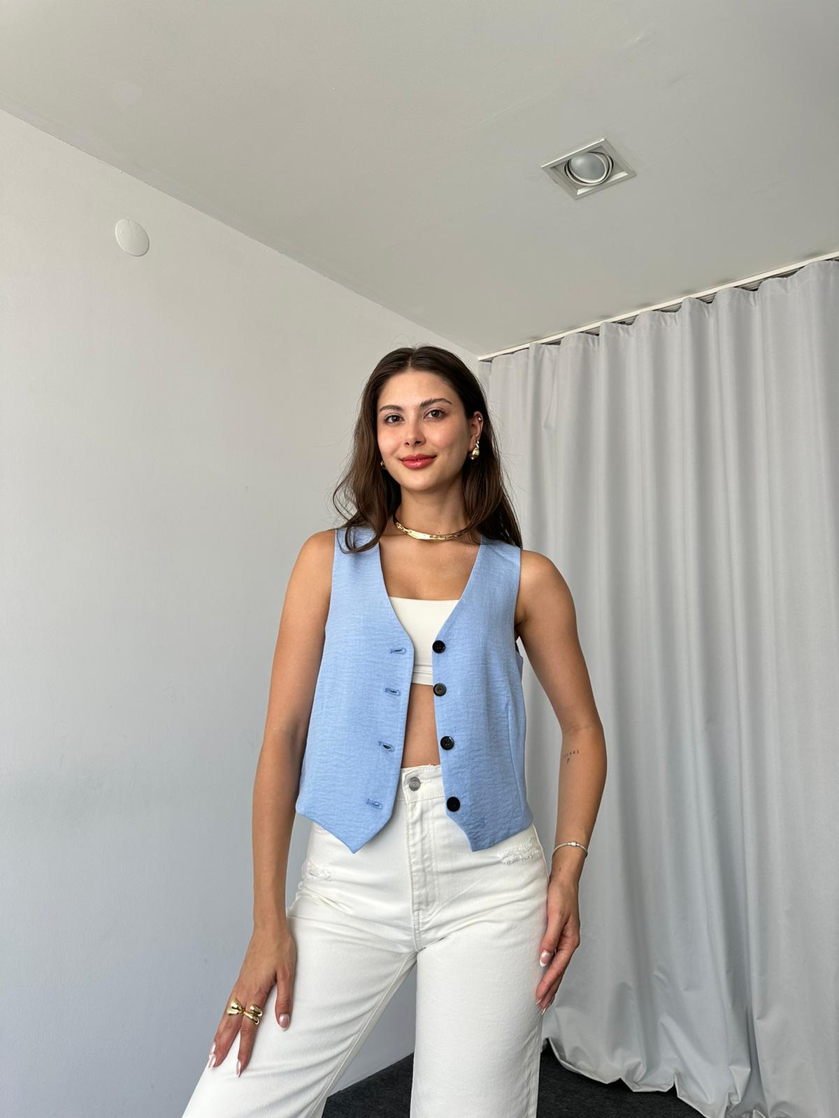 Bethany Yelek (Bebek Mavisi) - Görsel 8