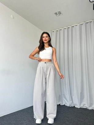 Oversize Pantalon(Açık Gri)