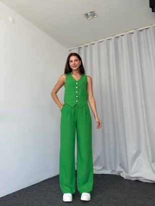 Edna  Yelek-Pantalon Takım (Yeşil)