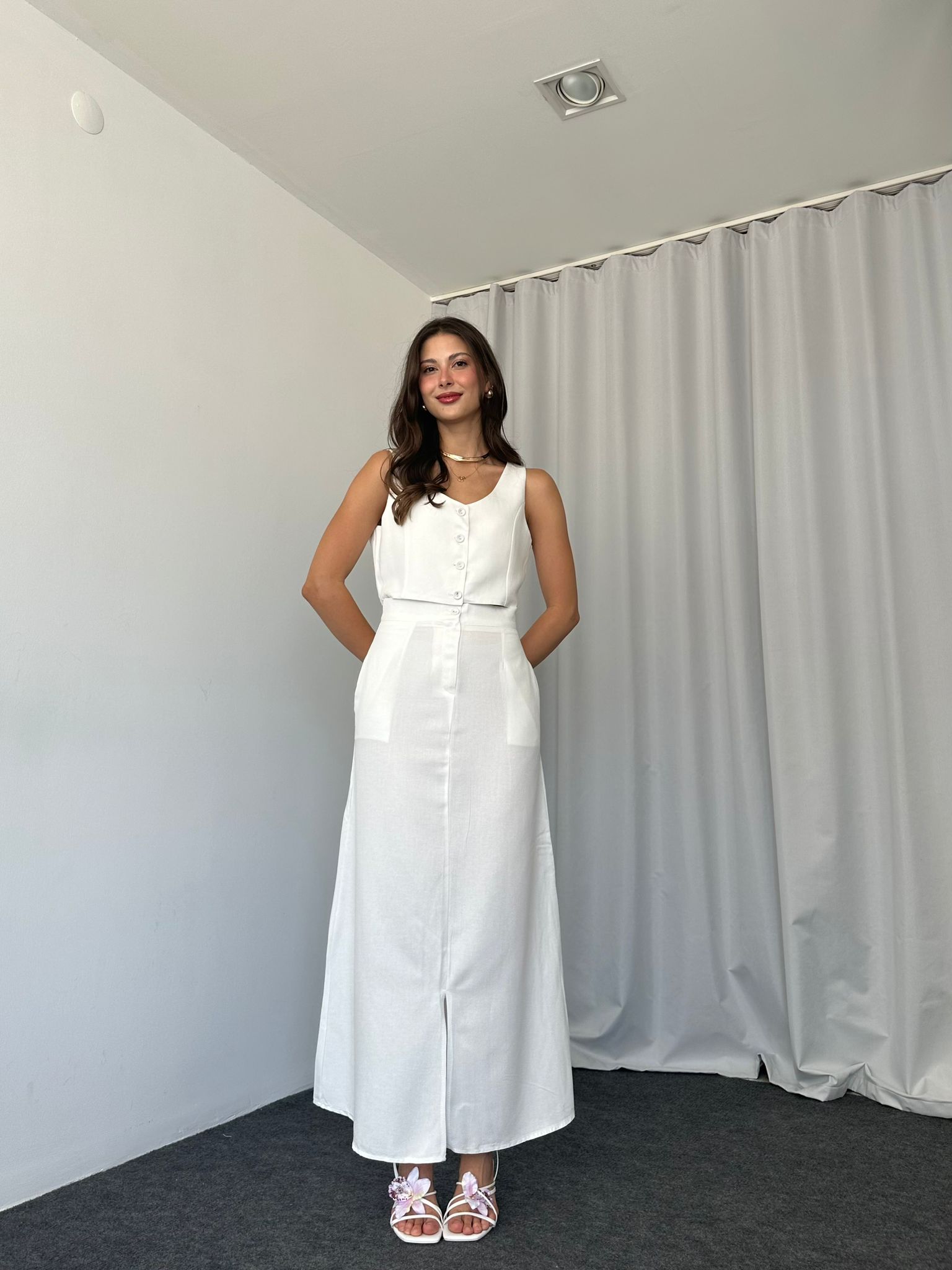 Adel Etek-Yelek Takım (Beyaz) - Görsel 4