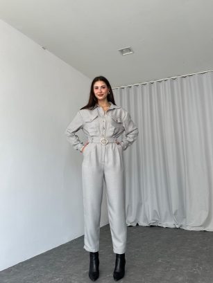 London Yün Efekt Tulum (Gri)