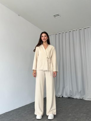 Serra Yumuşak Dokulu Takım (Taş Rengi)