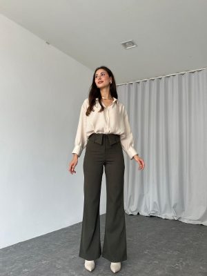 Aren Yün Efekt Pantolon (Haki)