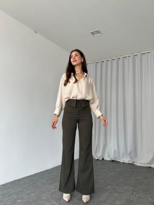 Aren Yün Efekt Pantolon (Haki)