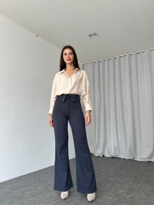 Aren Yün Efekt Pantolon (Lacivert)