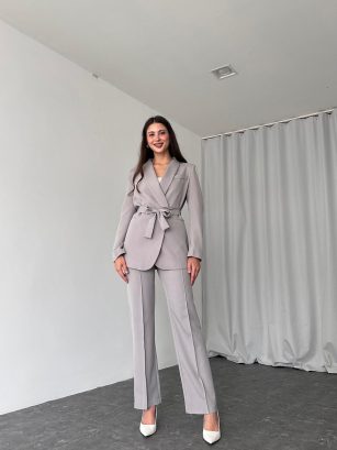 Kadın Gri Leila Ceket Pantolon Takım