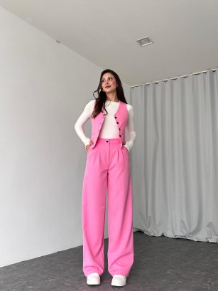 Wendy Yelek-Pantalon Takım (Pembe)
