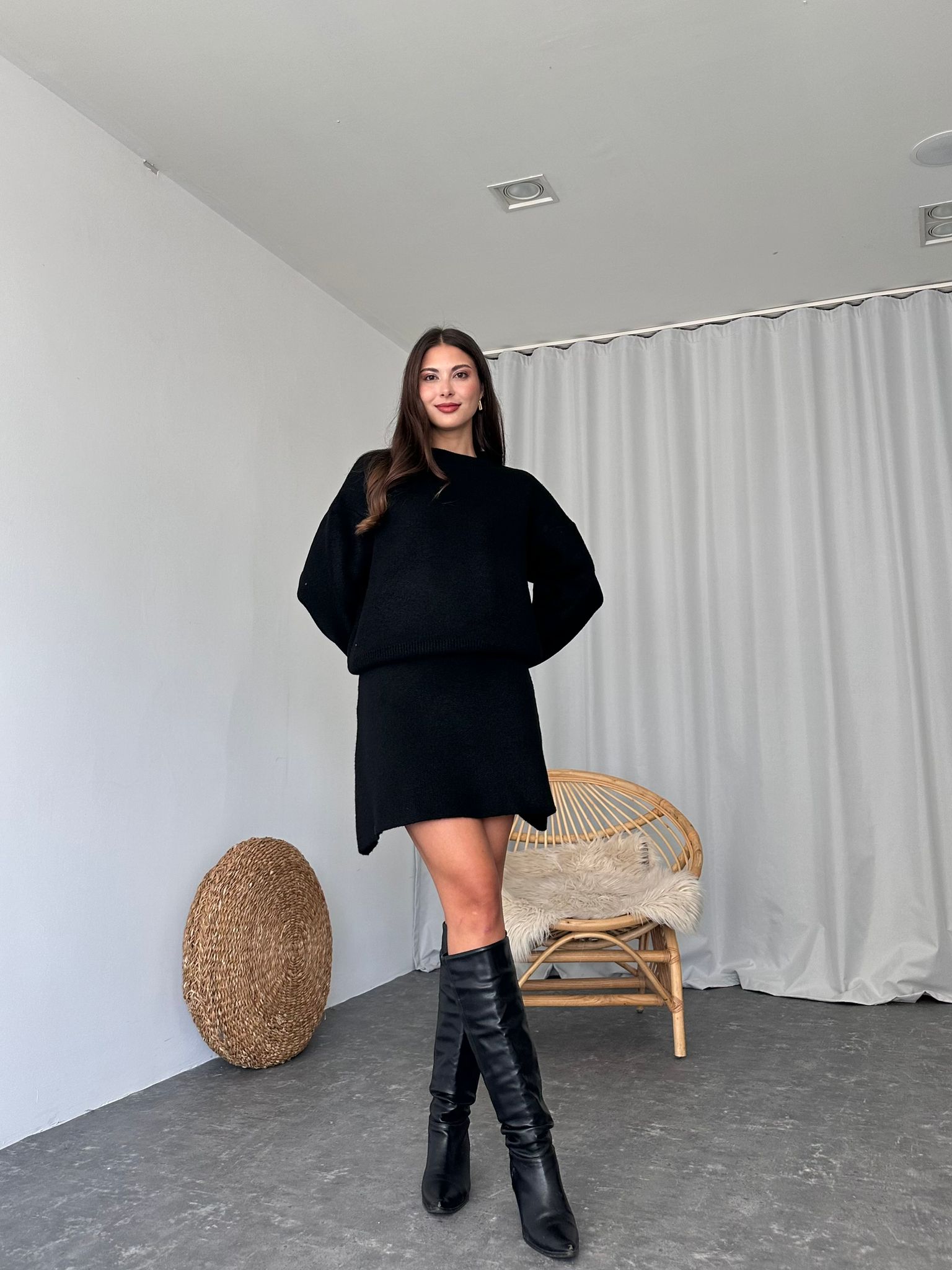 Triko Etek-Kazak Takım ( Siyah) - Görsel 4