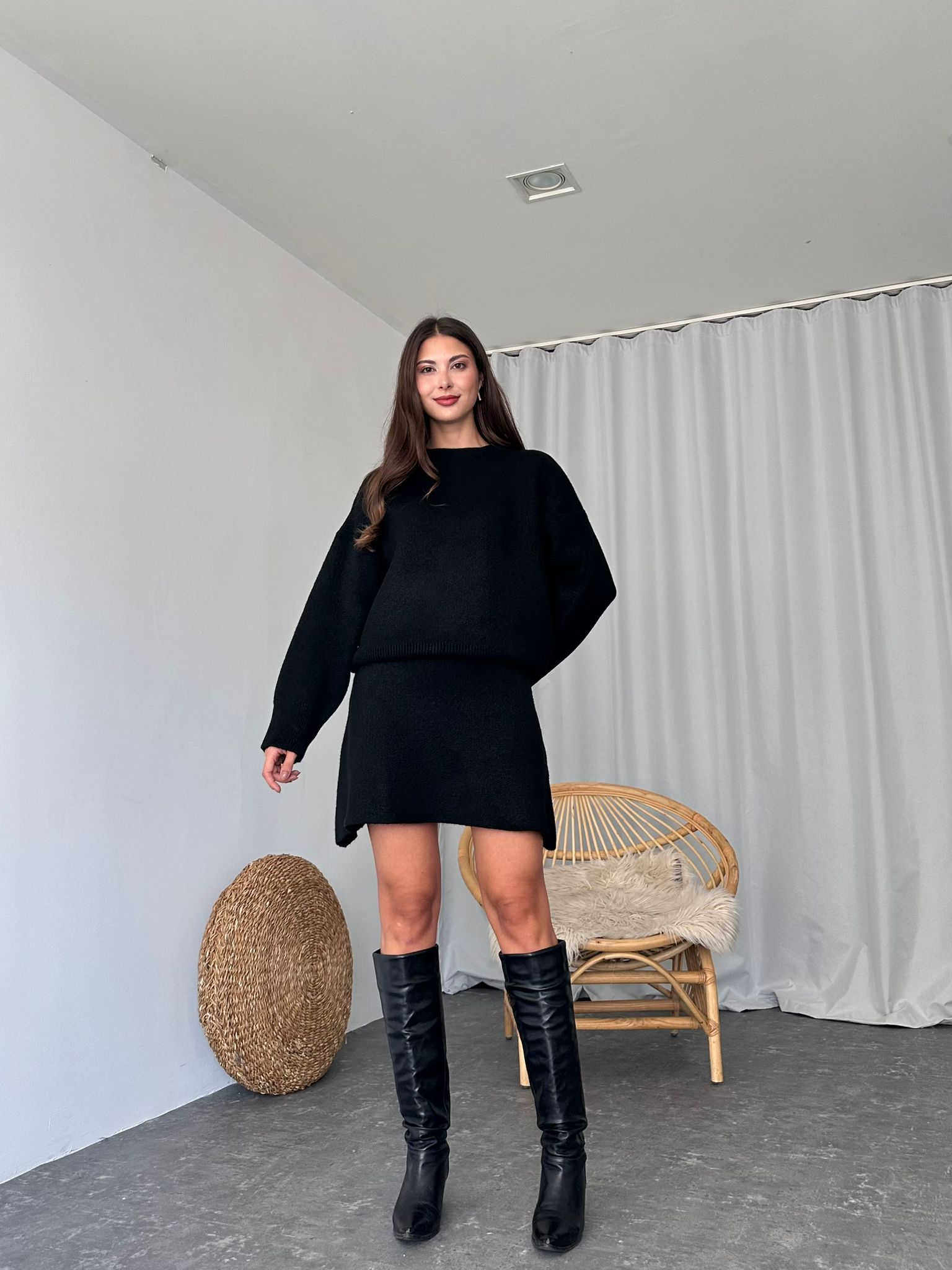 Triko Etek-Kazak Takım ( Siyah) - Görsel 5