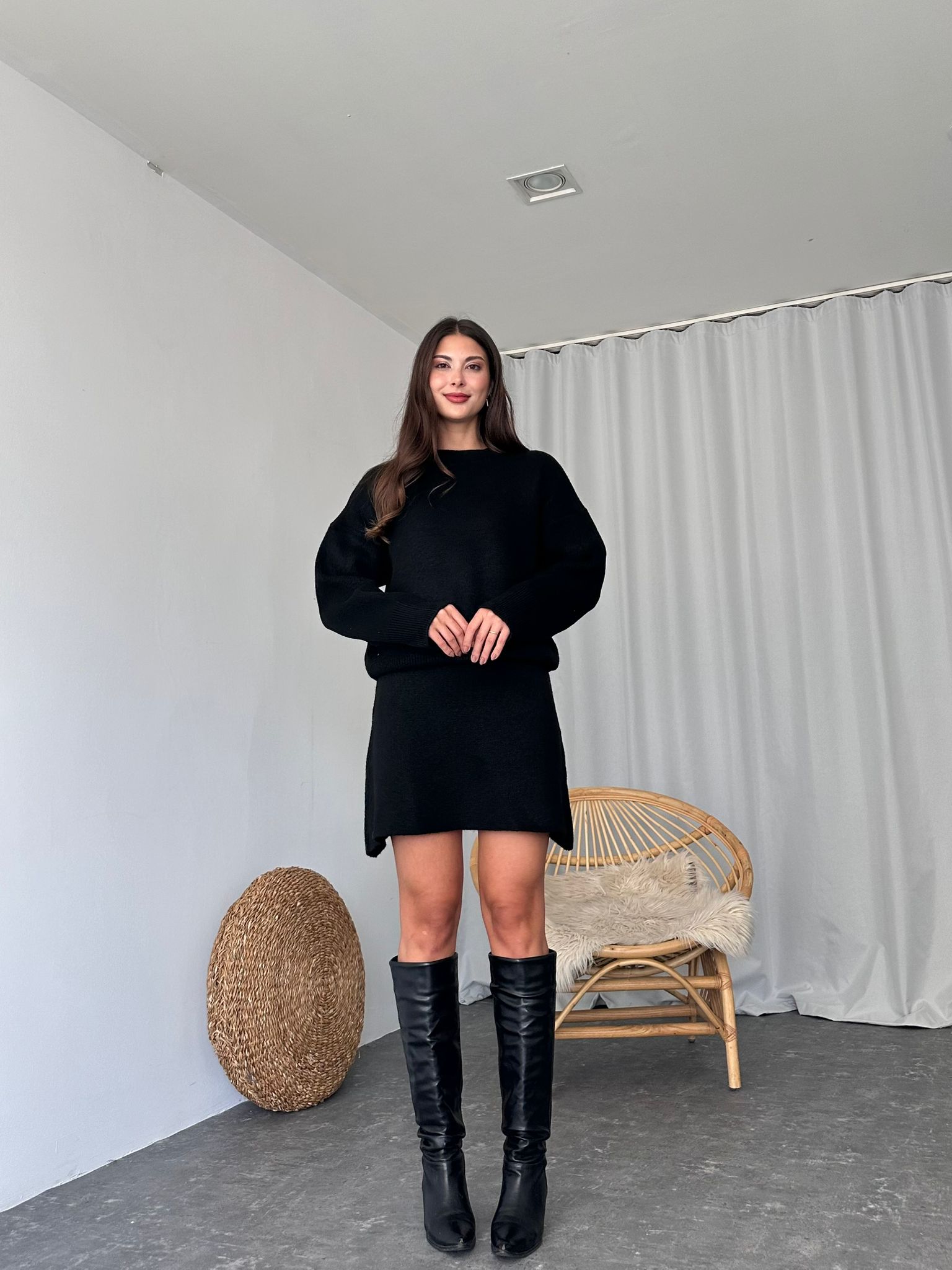 Triko Etek-Kazak Takım ( Siyah) - Görsel 6