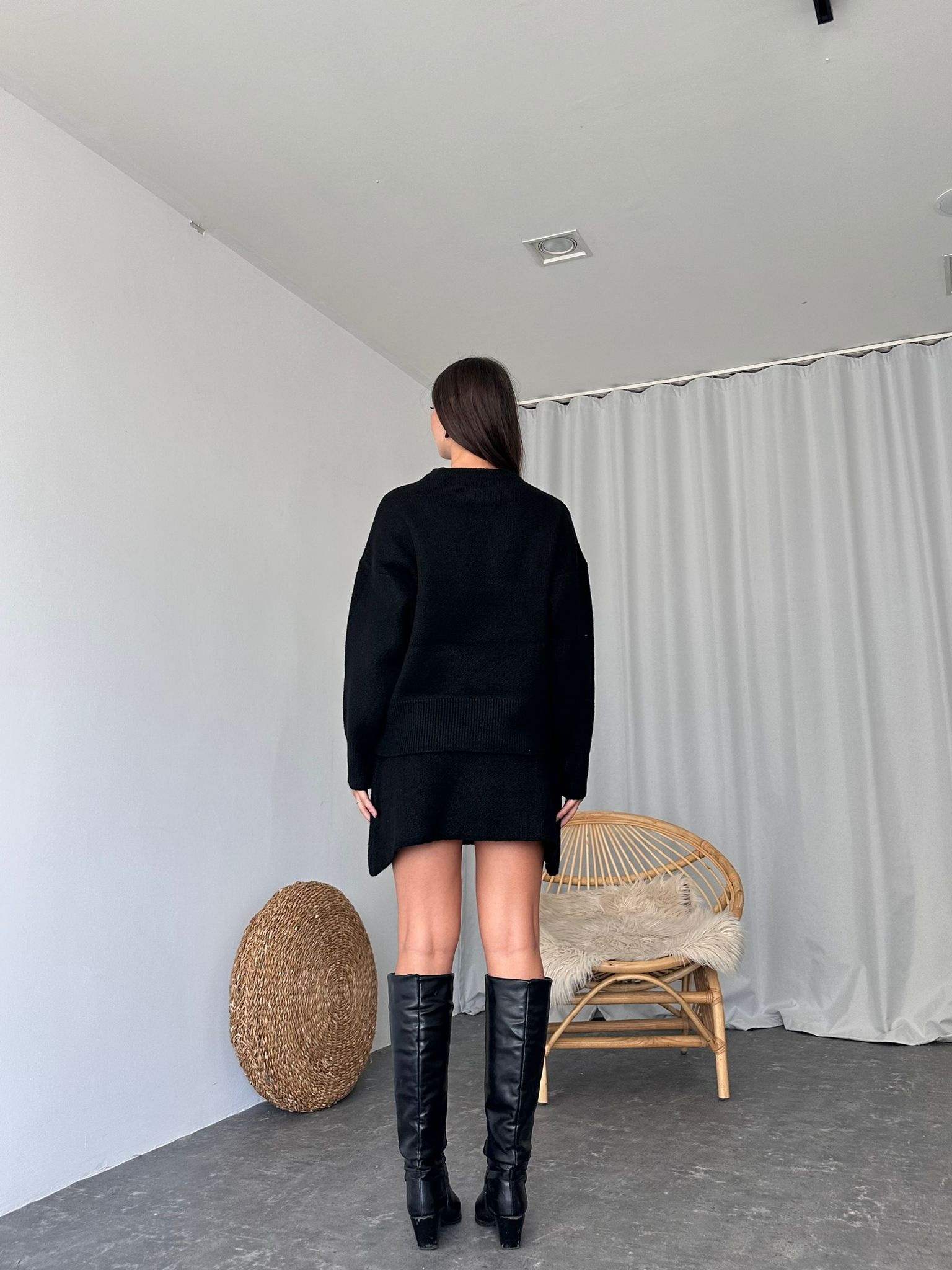 Triko Etek-Kazak Takım ( Siyah) - Görsel 7