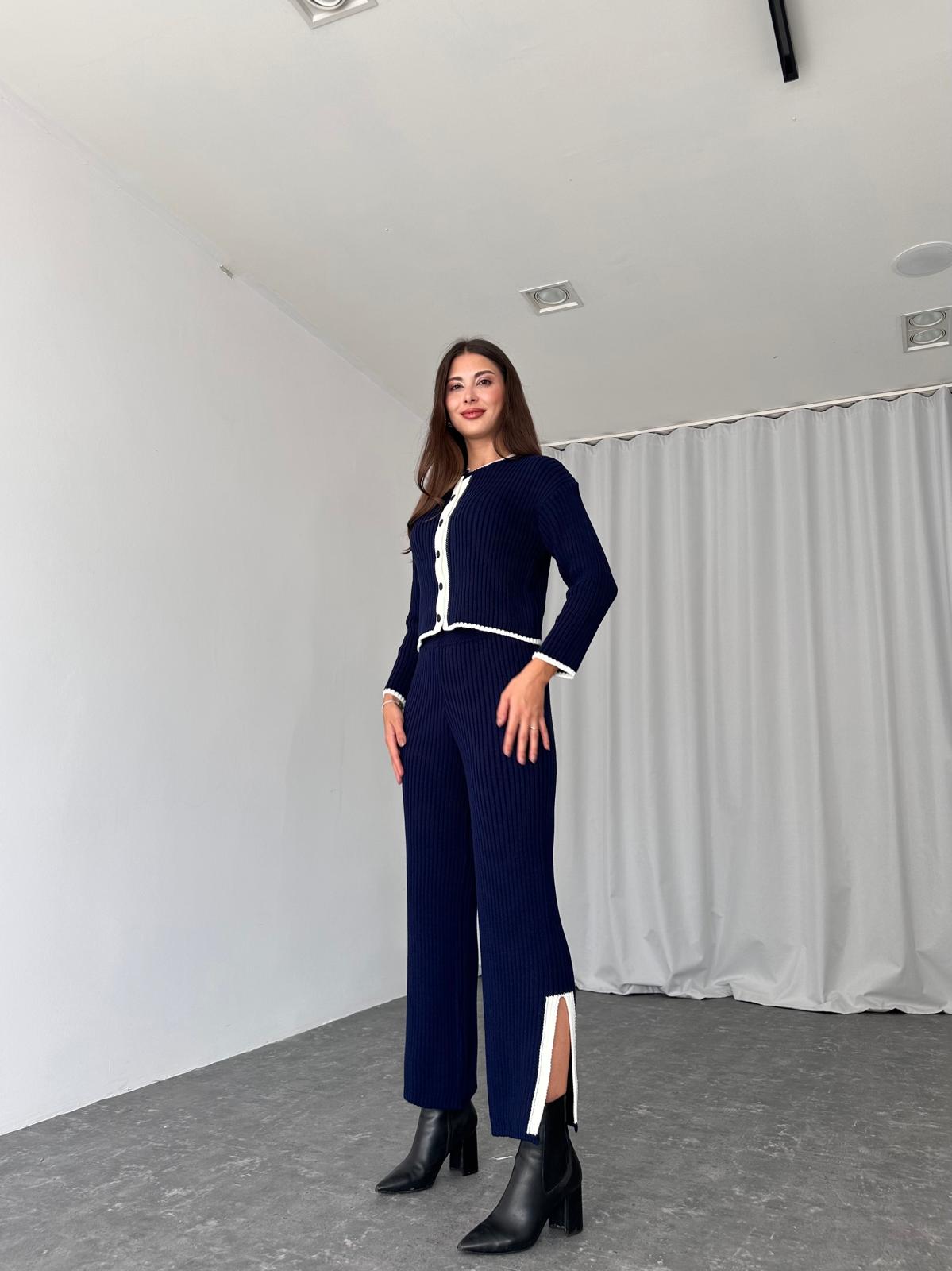 Triko Hırka-Pantolon Takım (Siyah) - Görsel 3