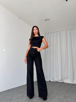 Siyah Plazzo Jean