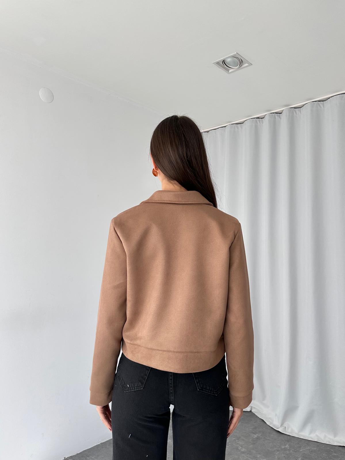 Süet Cep Detaylı Ceket (Kahverengi ) - Görsel 8