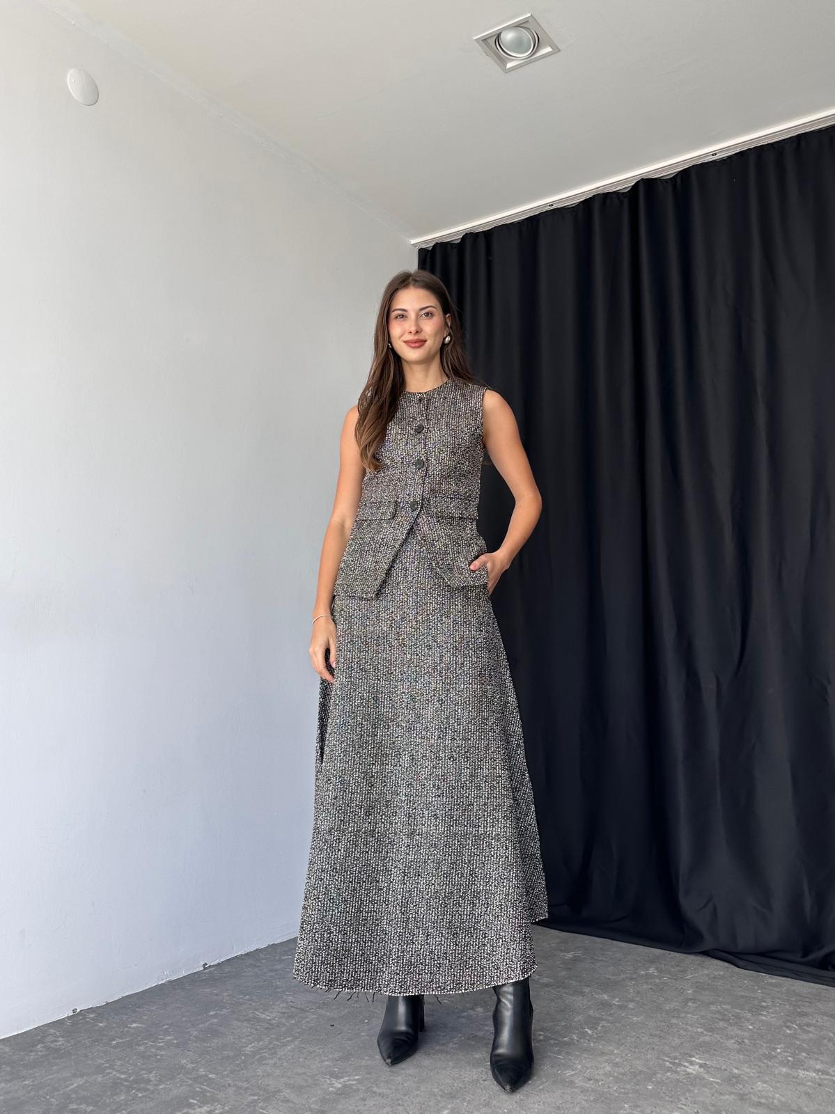 Kadın Serena Tüvit Model Yelek Takım - Görsel 2