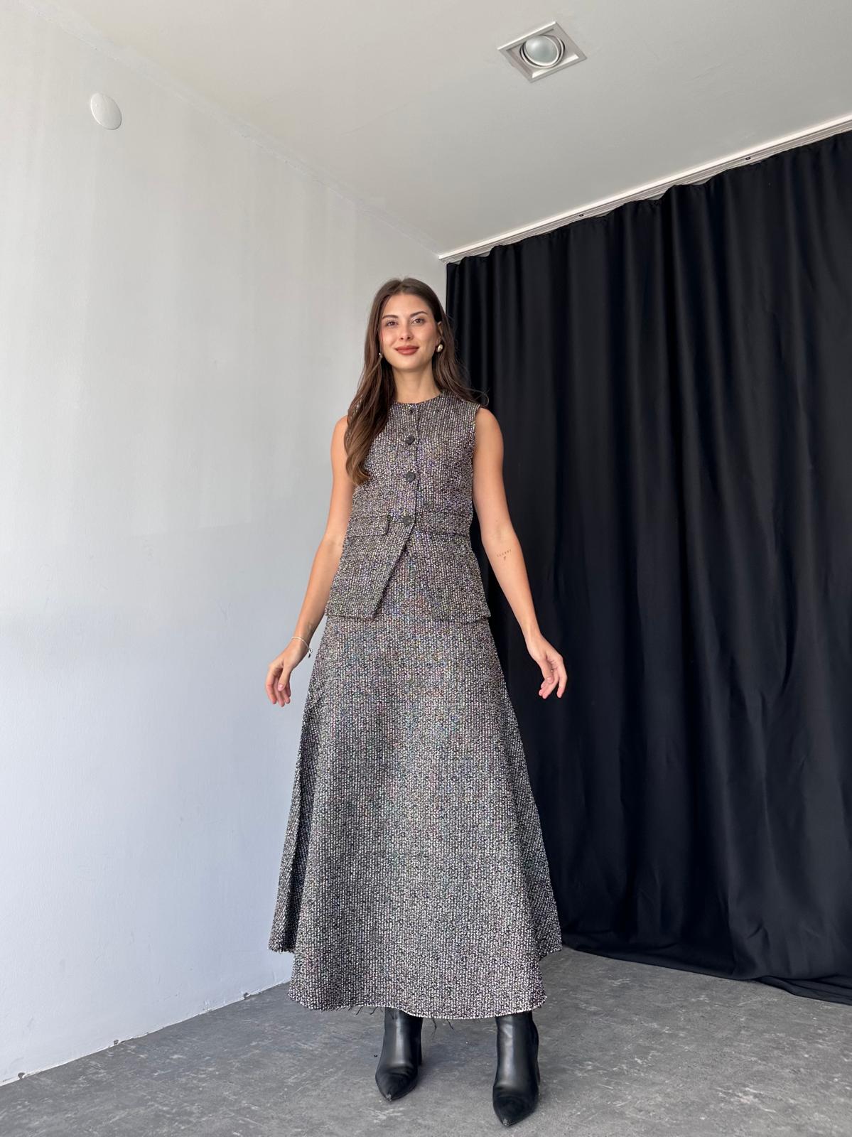 Kadın Serena Tüvit Model Yelek Takım - Görsel 3