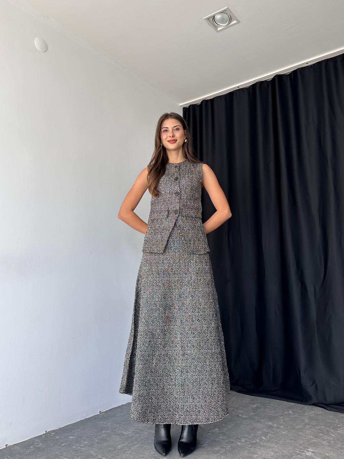 Kadın Serena Tüvit Model Yelek Takım - Görsel 5