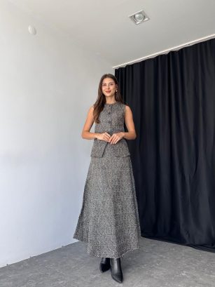 Kadın Serena Tüvit Model Yelek Takım