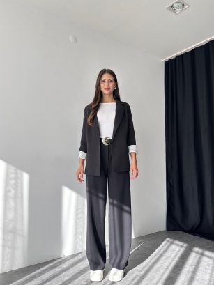 Kadın Siyah Ira Ceket-Pantolon Takım
