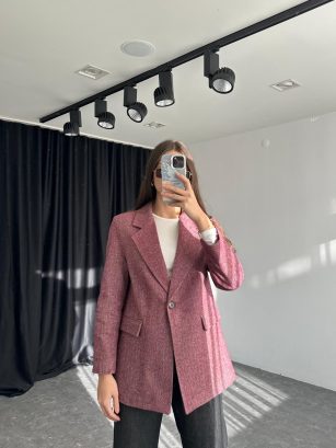 Kadın Bordo Kaşe Ceket