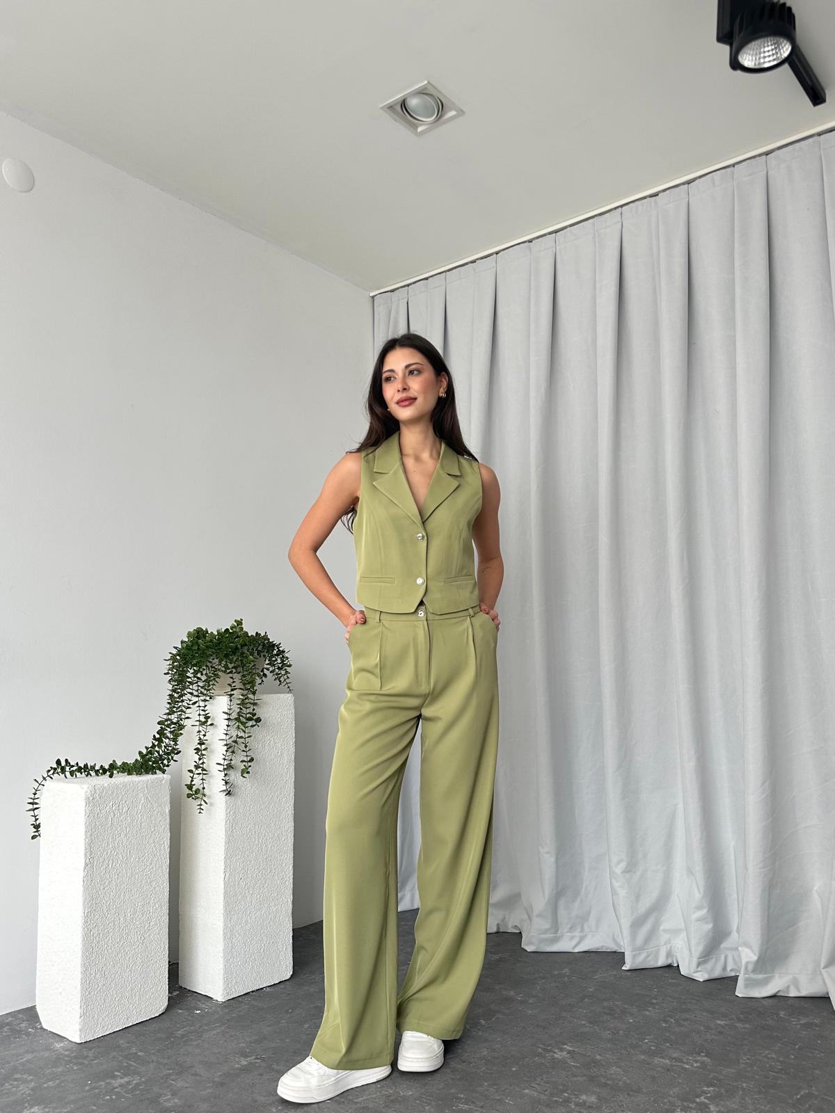 Kadın Yeşil Alice Yelekli Takım - Görsel 2