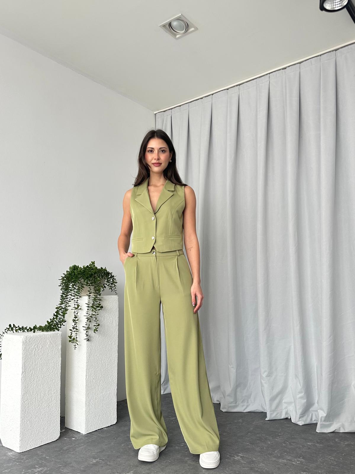 Kadın Yeşil Alice Yelekli Takım - Görsel 4