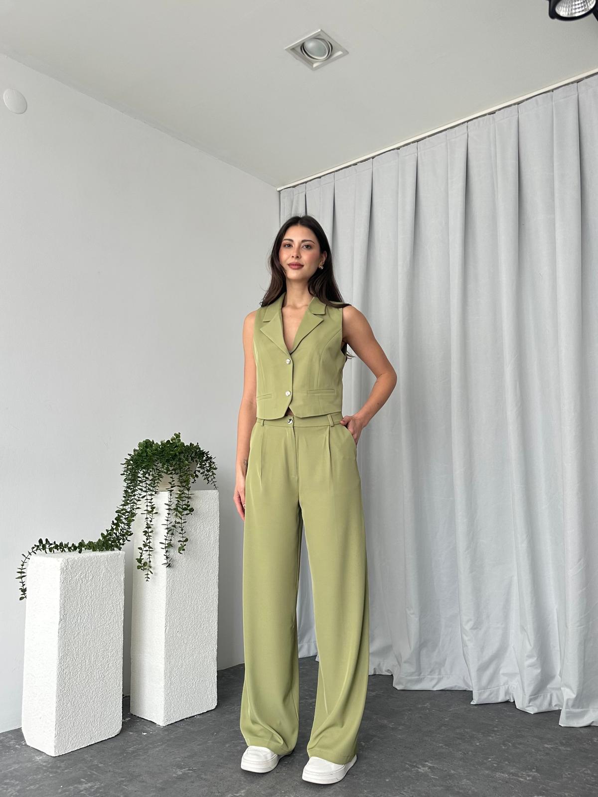 Kadın Yeşil Alice Yelekli Takım - Görsel 8