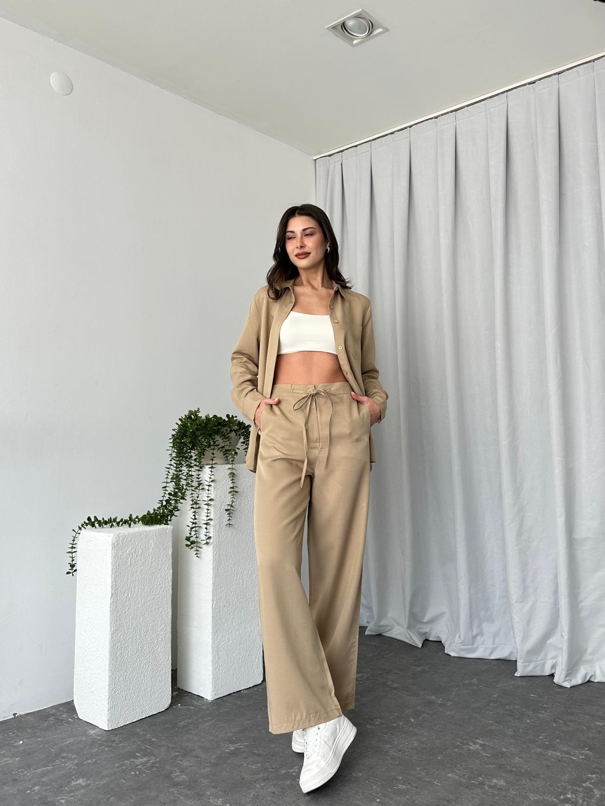 Kadın Emma Krem Gömlek Takım - Görsel 6