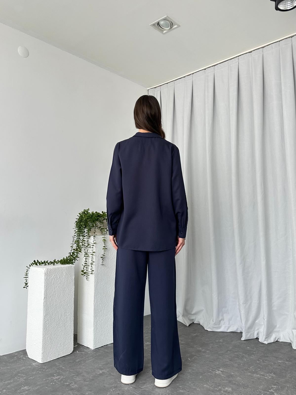 Kadın Emma Lacivert Gömlek Takım - Görsel 9